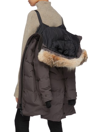 Detail View - Click To Enlarge - CANADA GOOSE - 'Shelburne' coyote fur hooded down puffer parka — Fusion Fit