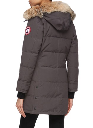 Back View - Click To Enlarge - CANADA GOOSE - 'Shelburne' coyote fur hooded down puffer parka — Fusion Fit
