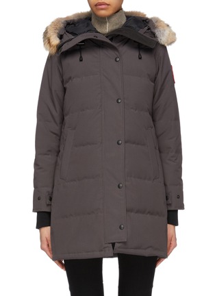 Main View - Click To Enlarge - CANADA GOOSE - 'Shelburne' coyote fur hooded down puffer parka — Fusion Fit