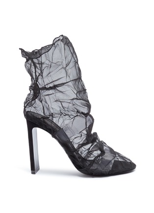 Main View - Click To Enlarge - NICHOLAS KIRKWOOD - 'D'Arcy' crinkled organdy ankle boots
