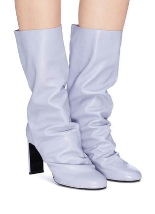 Figure View - Click To Enlarge - NICHOLAS KIRKWOOD - Ruched leather boots