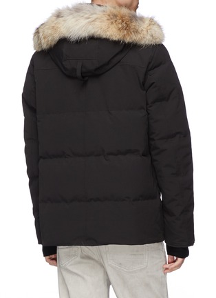 Back View - Click To Enlarge - CANADA GOOSE - Wyndham' coyote fur hooded down puffer jacket