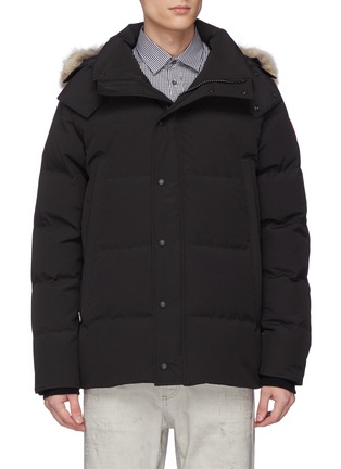 Main View - Click To Enlarge - CANADA GOOSE - Wyndham' coyote fur hooded down puffer jacket