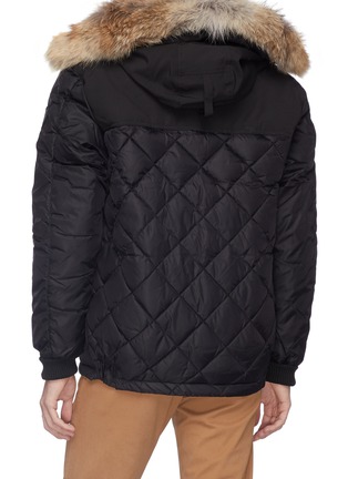 Back View - Click To Enlarge - CANADA GOOSE - 'Pritchard' coyote fur hooded down puffer coat
