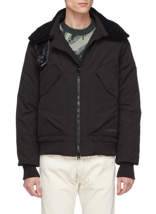 Main View - Click To Enlarge - CANADA GOOSE - 'Bromley' shearling collar down bomber jacket