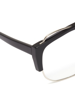 Detail View - Click To Enlarge - JINNNN - Metal front acetate square aviator optical glasses
