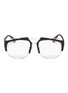Main View - Click To Enlarge - JINNNN - Metal front acetate square aviator optical glasses