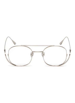 Main View - Click To Enlarge - JINNNN - 'Bowie' metal aviator optical glasses