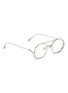 Figure View - Click To Enlarge - JINNNN - 'Bowie' metal aviator optical glasses