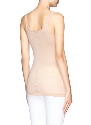 Back View - Click To Enlarge - VINCE - Cotton-blend rib-jersey tank top