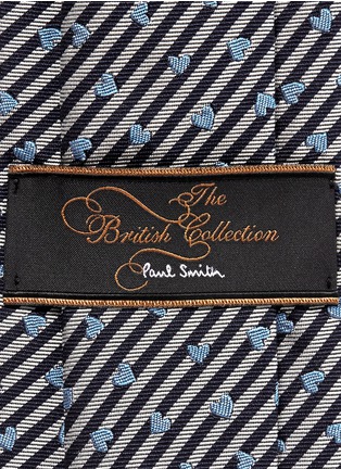 Detail View - Click To Enlarge - PAUL SMITH - Stripe heart print tie
