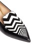 Detail View - Click To Enlarge - NICHOLAS KIRKWOOD - Zigzag print point-toe leather slip-ons