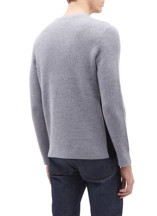 Back View - Click To Enlarge - THEORY - Stripe outseam Merino wool sweater