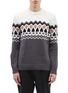 Main View - Click To Enlarge - THEORY - 'Verios' Fair Isle intarsia Merino wool sweater