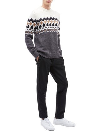 Figure View - Click To Enlarge - THEORY - 'Verios' Fair Isle intarsia Merino wool sweater