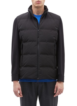 Main View - Click To Enlarge - THEORY - 'Mountain' contrast sleeve down puffer jacket