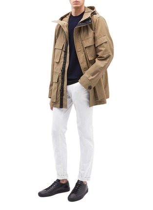 Figure View - Click To Enlarge - THEORY - 'Vernon' cargo pocket hooded twill parka