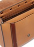 Detail View - Click To Enlarge - JW ANDERSON - 'Disc' barbell ring shearling trim leather satchel