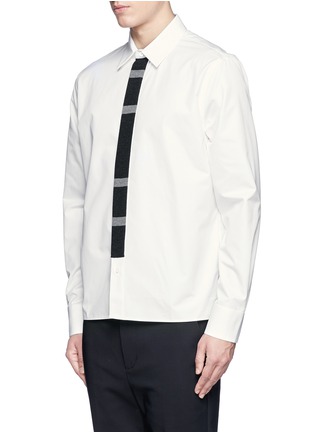 Front View - Click To Enlarge - MARNI - Knit placket trim shirt
