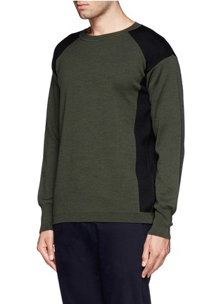 Front View - Click To Enlarge - MARNI - Tri-colour virgin wool sweater