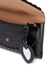Detail View - Click To Enlarge - ALAÏA - 'New Vienne' floral stud geometric lasercut leather envelope clutch