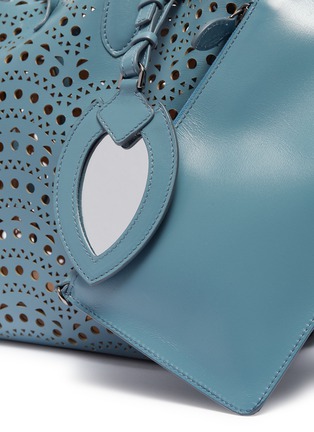 Detail View - Click To Enlarge - ALAÏA - 'Vienne' geometric lasercut mini leather tote