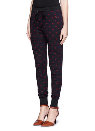 Front View - Click To Enlarge - 3.1 PHILLIP LIM - Stitch heart pattern sweatpants