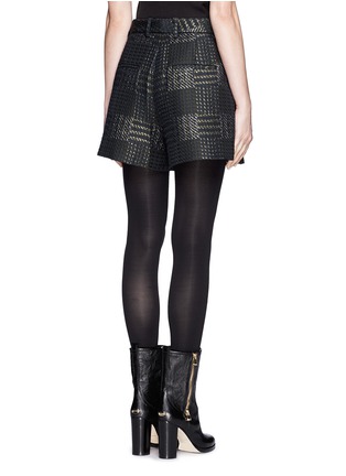 Back View - Click To Enlarge - 3.1 PHILLIP LIM - Woven houndstooth shorts