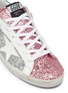 Detail View - Click To Enlarge - GOLDEN GOOSE - 'Superstar' colourblock glitter coated leather sneakers