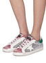 Figure View - Click To Enlarge - GOLDEN GOOSE - 'Superstar' colourblock glitter coated leather sneakers