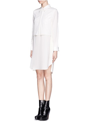 Figure View - Click To Enlarge - 3.1 PHILLIP LIM - Layered silk shirt dress