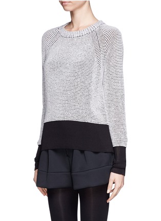 Front View - Click To Enlarge - 3.1 PHILLIP LIM - Bi-colour knit sweater