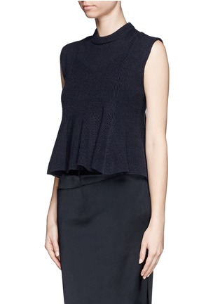 Front View - Click To Enlarge - 3.1 PHILLIP LIM - Knit peplum tank