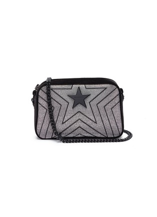 Main View - Click To Enlarge - STELLA MCCARTNEY - 'Stella Star' strass velvet mini crossbody bag