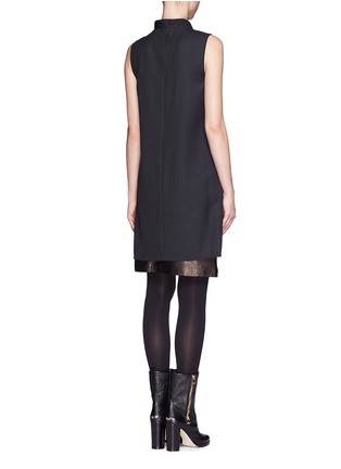 Back View - Click To Enlarge - 3.1 PHILLIP LIM - Wool-leather shift dress