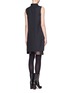 Back View - Click To Enlarge - 3.1 PHILLIP LIM - Wool-leather shift dress