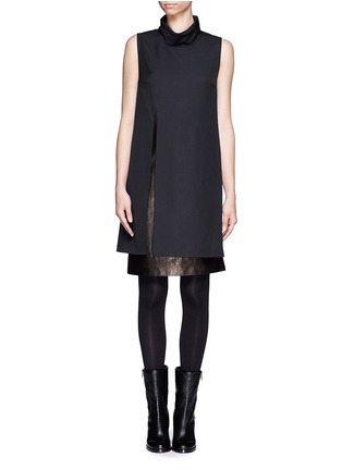Main View - Click To Enlarge - 3.1 PHILLIP LIM - Wool-leather shift dress