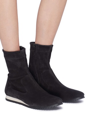 Figure View - Click To Enlarge - PEDRO GARCIA  - 'Cille' stretch suede boots