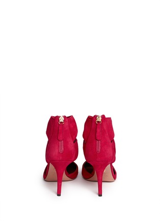 Back View - Click To Enlarge - AQUAZZURA - 'Blondie' caged suede pumps