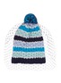 Main View - Click To Enlarge - BERNSTOCK SPEIRS - Pompom veil stripe knit beanie