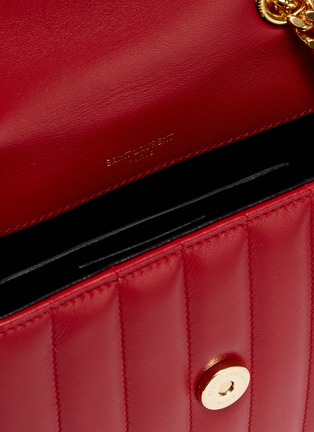 Detail View - Click To Enlarge - SAINT LAURENT - 'Vicky' small matelassé leather crossbody bag