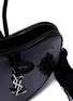 Detail View - Click To Enlarge - SAINT LAURENT - 'Monogram Heart' croc embossed leather wristlet
