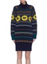 Main View - Click To Enlarge - SACAI - Cutout back Fair Isle intarsia knit dress