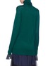 Back View - Click To Enlarge - SACAI - Contrast ruffle cuff wool turtleneck sweater