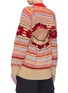 Back View - Click To Enlarge - SACAI - Cutout back Fair Isle intarsia wool sweater