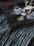 Detail View - Click To Enlarge - ALEXANDER MCQUEEN - Triangle Regal Birds silk blend scarf