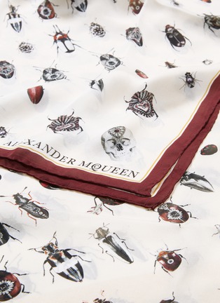 Detail View - Click To Enlarge - ALEXANDER MCQUEEN - Jewelled Bugs silk shawl