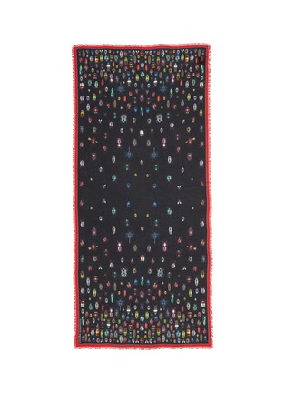 Main View - Click To Enlarge - ALEXANDER MCQUEEN - Jewelled Bugs modal-wool scarf