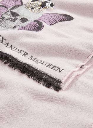 Detail View - Click To Enlarge - ALEXANDER MCQUEEN - Monarch Skull wool blend scarf