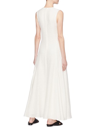 Back View - Click To Enlarge - ELIZABETH AND JAMES - 'Lenox' linen-silk A-line dress